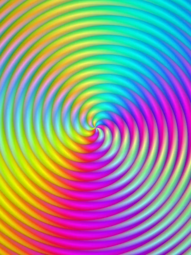 3:4 iPad Portrait | 60fps Vortex Spiral Screensaver | VJ Loop Motion Background Rainbow