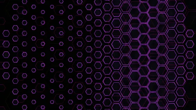 4K UHD 60fps Screensaver PC Neon Tunnel VJ Loop Purple Hexagons