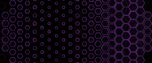 2.39:1 Cinemascope 60fps Screensaver Neon Tunnel Background Purple Hexagon