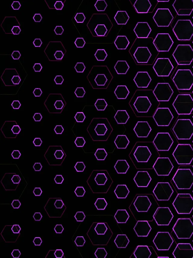 3:4 iPad Portrait 60fps Screensaver Neon Tunnel Background Purple Hex Art