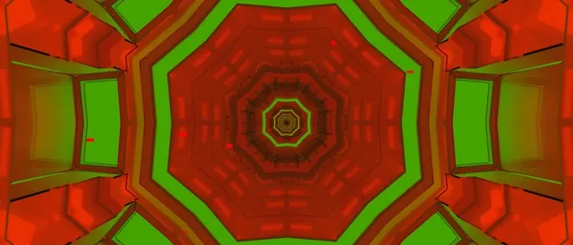 Neon Tunnel Octagon Vortex 21:9 Ultrawide 60fps VJ Loop Screensaver