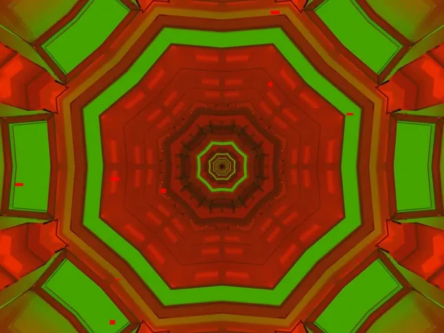 Pulsating Octagon Neon Tunnel 4:3 Classic 60fps VJ Loop Screensaver