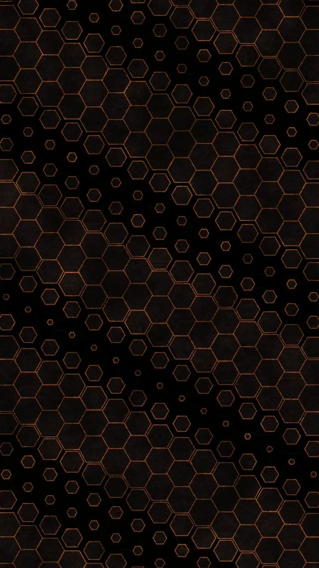 9:16 Reels 60fps Screensaver Neon Tunnel Live Wallpaper Brown Hexagon Glow