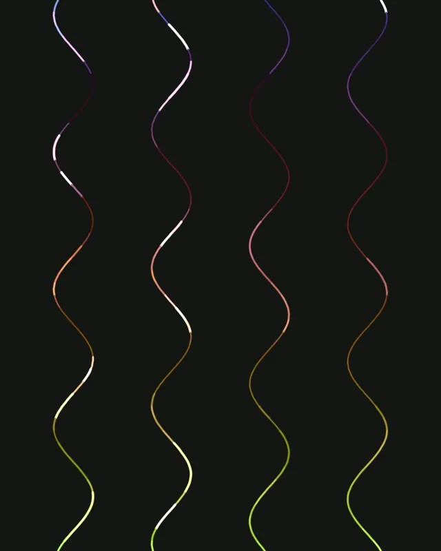 4:5 Portrait 60fps Screensaver Neon Tunnel Cascading Colorful Curves Vj Clip