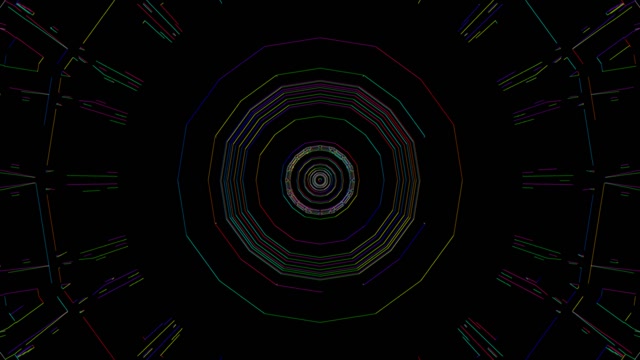 Colorful Neon Tunnel Animation 4K UHD 60FPS Screensaver Windows Laptop