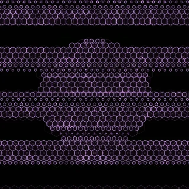 1:1 Square 60fps Screensaver Neon Tunnel VJ Loop Purple Hexagon Geometric