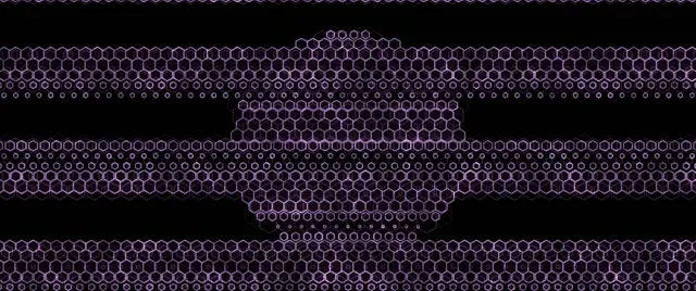 2.39:1 Cinemascope 60fps Screensaver Neon Tunnel VJ Animation Purple Hexagon