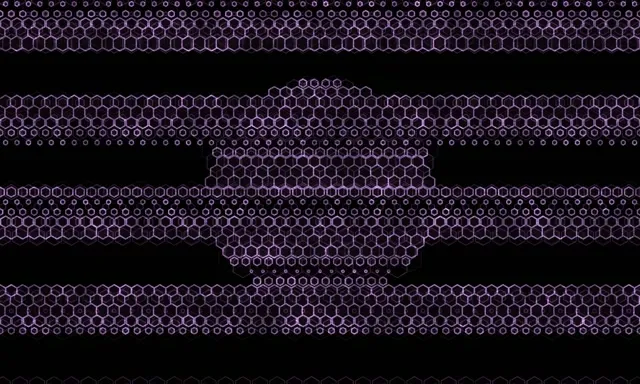 5:3 Wide 60fps Screensaver Neon Tunnel Motion Background Purple Hexagon