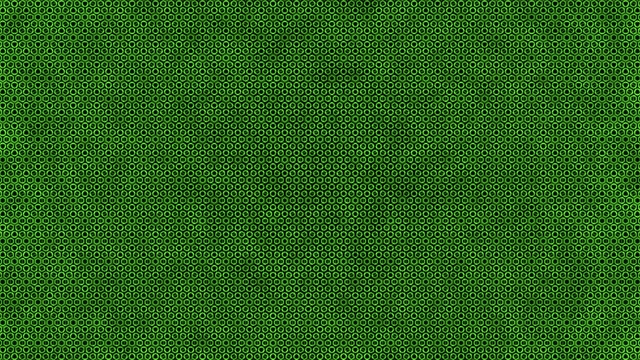 4K UHD 60FPS Green Hexagon Pattern Screensaver Windows 11 VJ Loop