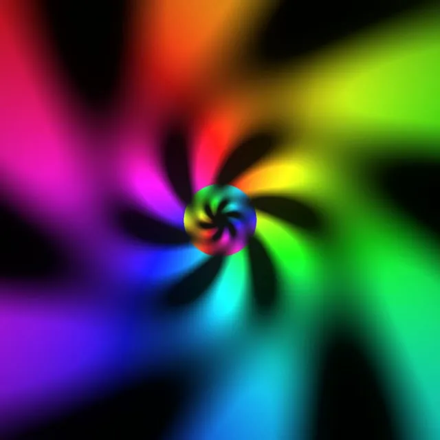 1:1 Square 60fps Screensaver Neon Tunnel Live Wallpaper Rainbow Spin Effect