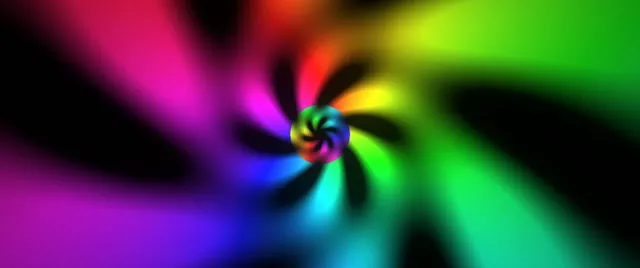 2.39:1 Cinemascope 60fps Screensaver Neon Tunnel Background for Edits Rainbow