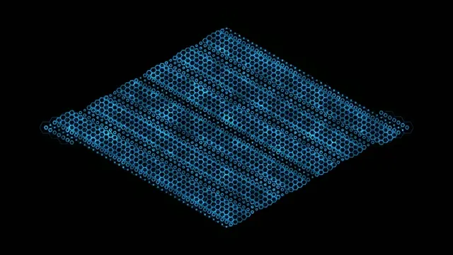 4K UHD 60FPS Blue Hexagon Grid VJ Loop | Digital Motion Background