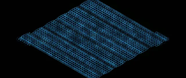 2.39:1 Cinemascope 60fps Screensaver Neon Tunnel VJ Loop Blue Hexagon Cinema
