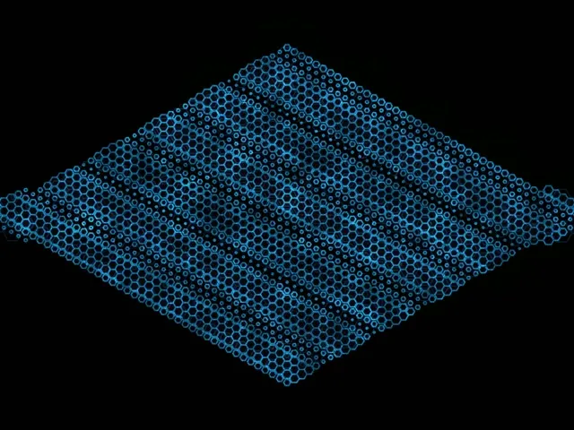 4:3 Classic 60fps Screensaver Neon Tunnel VJ Animation Blue Hexagon Retro