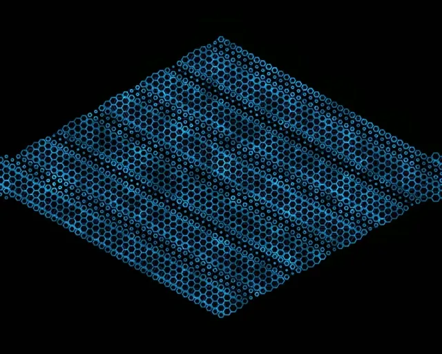 5:4 Industrial 60fps Screensaver Neon Tunnel Live Wallpaper Blue Hexagon Grid