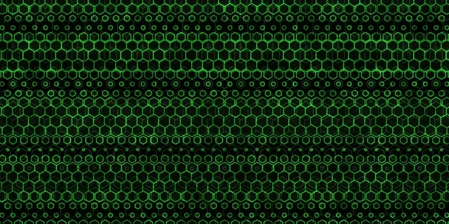 2:1 Univisium 60fps Screensaver Neon Tunnel VJ Loop Bright Green Hexagons