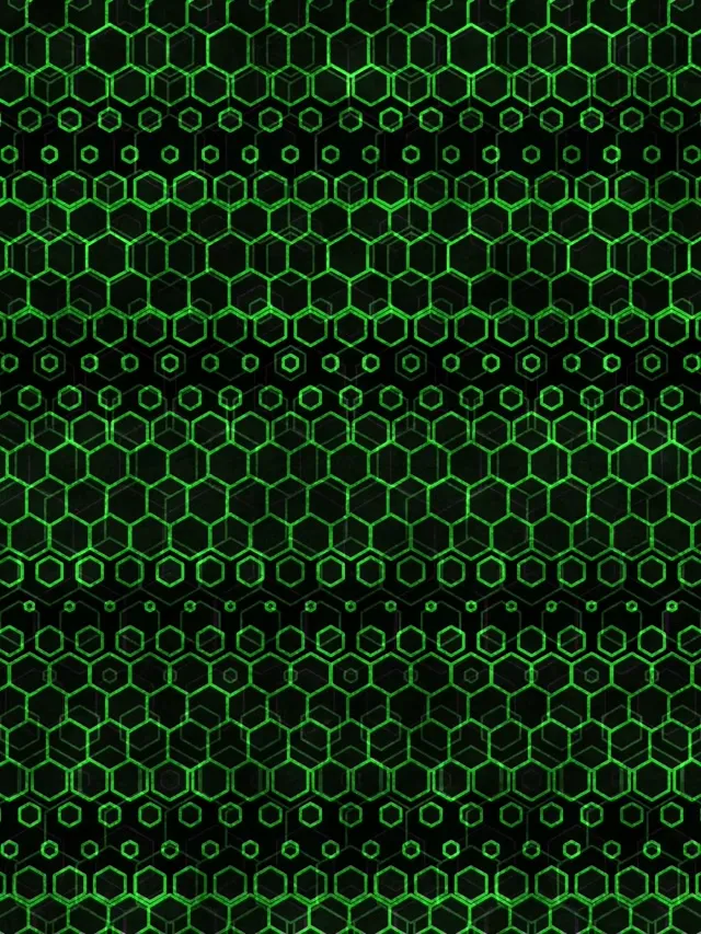 3:4 iPad Portrait 60fps Screensaver Neon Tunnel Background Edit Green Hex Tunnel