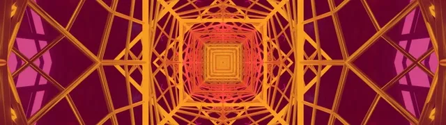 Neon Tunnel Pulsating Square Vortex 32:9 Ultrawide 60fps VJ Loop Screensaver