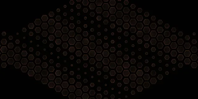 2:1 Univisium 60fps Screensaver Neon Tunnel Hexagons Live Wallpaper Orange