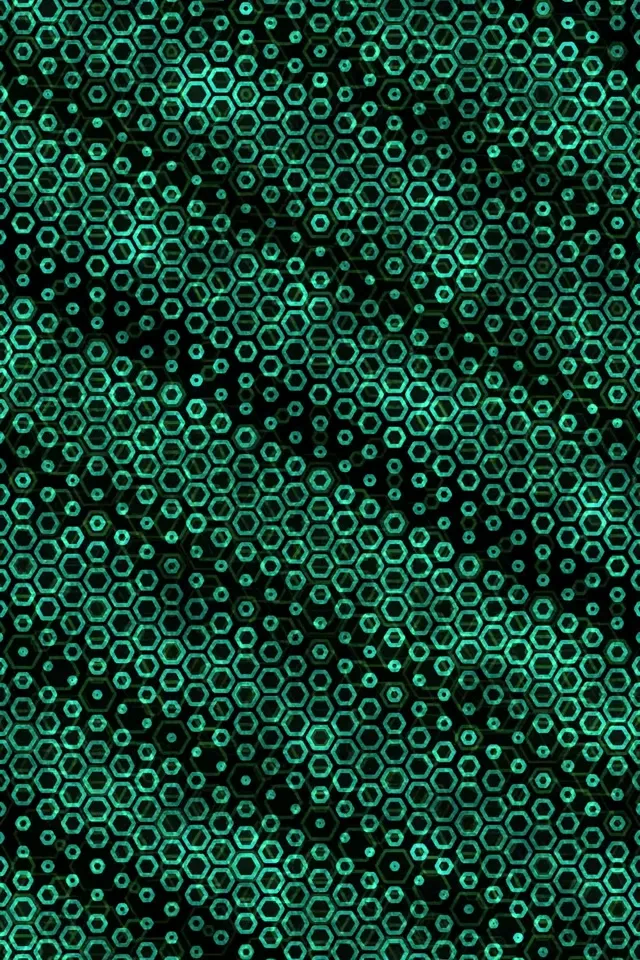 2:3 Photo Portrait 60FPS Green Hexagon Matrix Screensaver | Motion VJ Neon