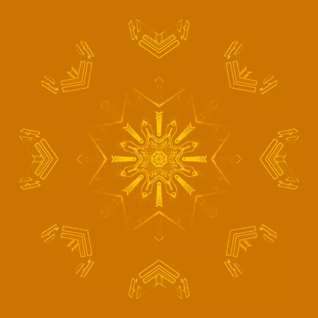 neon tunnel 1:1 square 60fps screensaver golden kaleidoscope vj loop