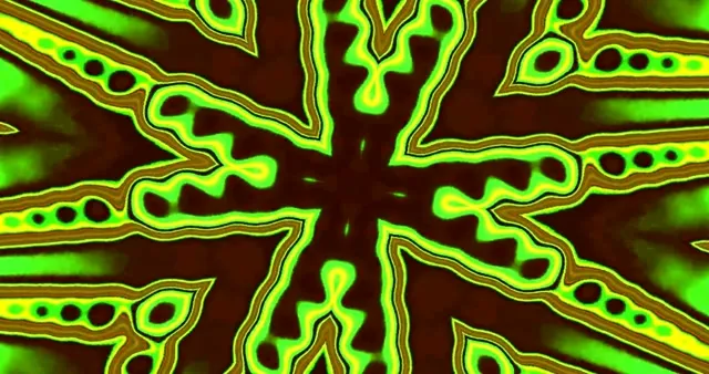 Neon Green Organic VJ Loop | 4K 60fps Screensaver | Glowing Abstract Shapes