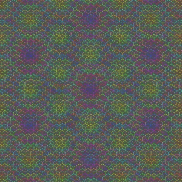 1:1 Square | 60FPS Screensaver Flowing Magenta Turquoise Isometric Live Wallpaper