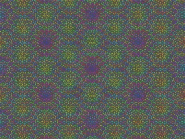 4:3 Classic | 60FPS Screensaver Morphing Indigo Gold Honeycomb Live Wallpaper