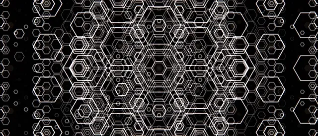 21:9 Ultrawide 60fps Screensaver | Neon Hexagon Kaleidoscope VJ Animation Black