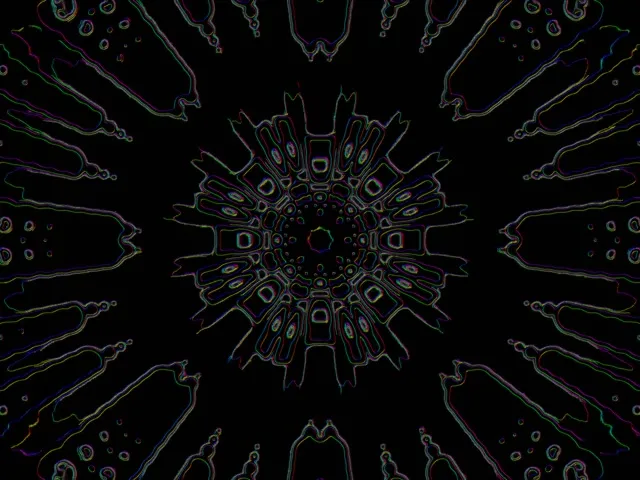Neon Tunnel Pulsating Hexagon Grid VJ Loop 4:3 Classic 60fps Screensaver