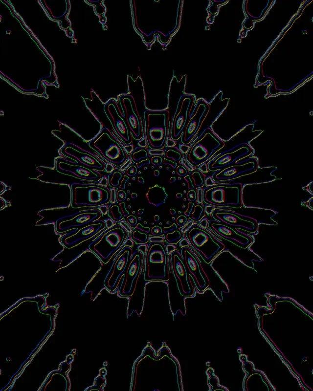 Neon Tunnel Kaleidoscope VJ Loop 4:5 Instagram 60fps Screensaver
