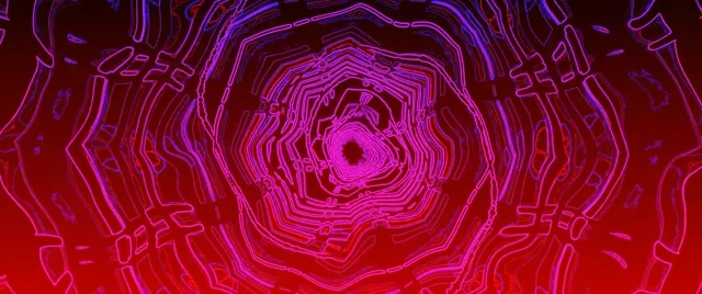Pulsating Magenta Neon Tunnel VJ Loop 60fps 2.39:1 Cinemascope Screensaver