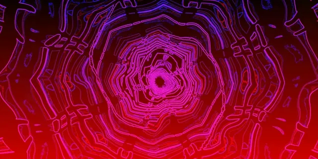 Pulsating Magenta Neon Tunnel | 2:1 Univisium 60fps VJ Loop Screensaver