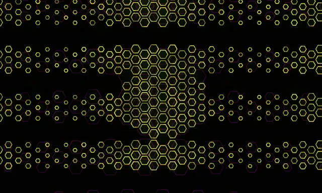 5:3 Wide 60FPS Hexagon Screensaver | Yellow Geometric VJ Motion Background