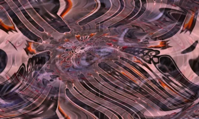 Neon Tunnel VJ Loop 5:3 Wide 60fps Screensaver Pulsating Fractal Burst