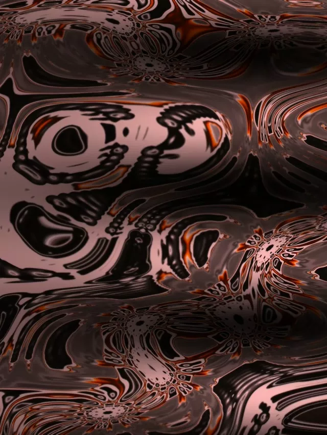 Neon Tunnel Liquid Skull VJ Loop 3:4 iPad 60fps Screensaver