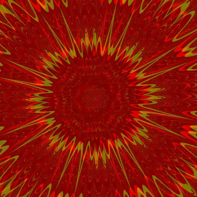 Red Gold Neon Tunnel Radial Burst VJ Loop 1:1 Square 60fps Screensaver