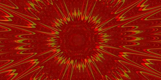 Red Gold Neon Tunnel Sunburst VJ Loop 2:1 60fps Screensaver
