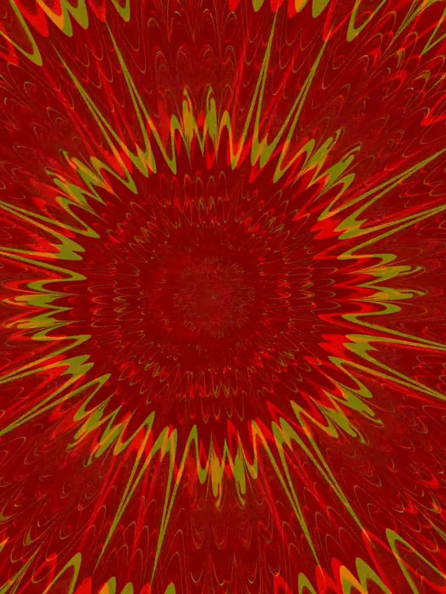 Radiant Red Neon Tunnel Starburst VJ Loop 60fps 3:4 iPad Portrait Screensaver