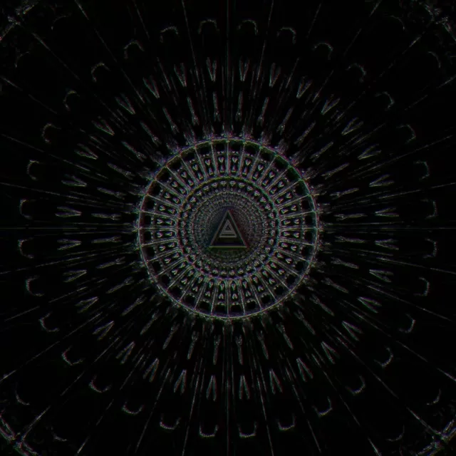 VJ Loop Neon Tunnel Spiraling Triangle Vortex 1:1 Square 60fps Screensaver