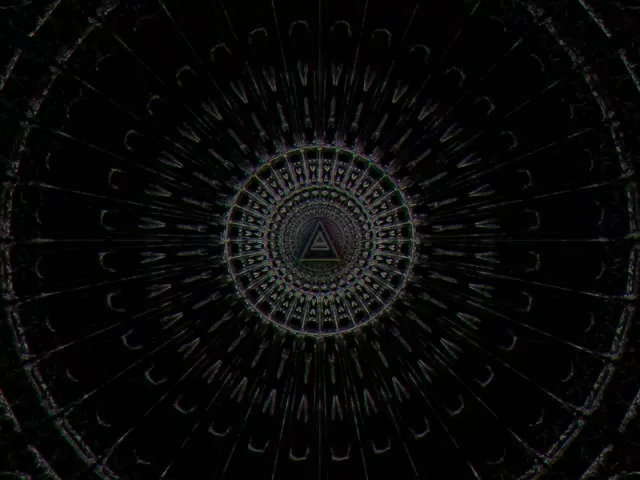 Neon Tunnel Spiraling Triangle Vortex VJ Loop 60fps 4:3 Classic Screensaver