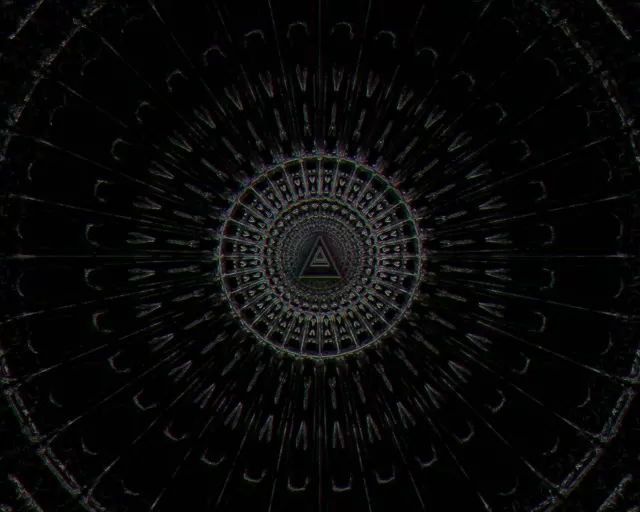 5:4 Industrial Neon Tunnel Spiraling Triangle Vortex 60fps VJ Loop Screensaver