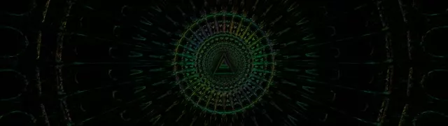 32:9 Ultrawide Neon Tunnel Spiraling Geometry VJ Loop 60fps Screensaver