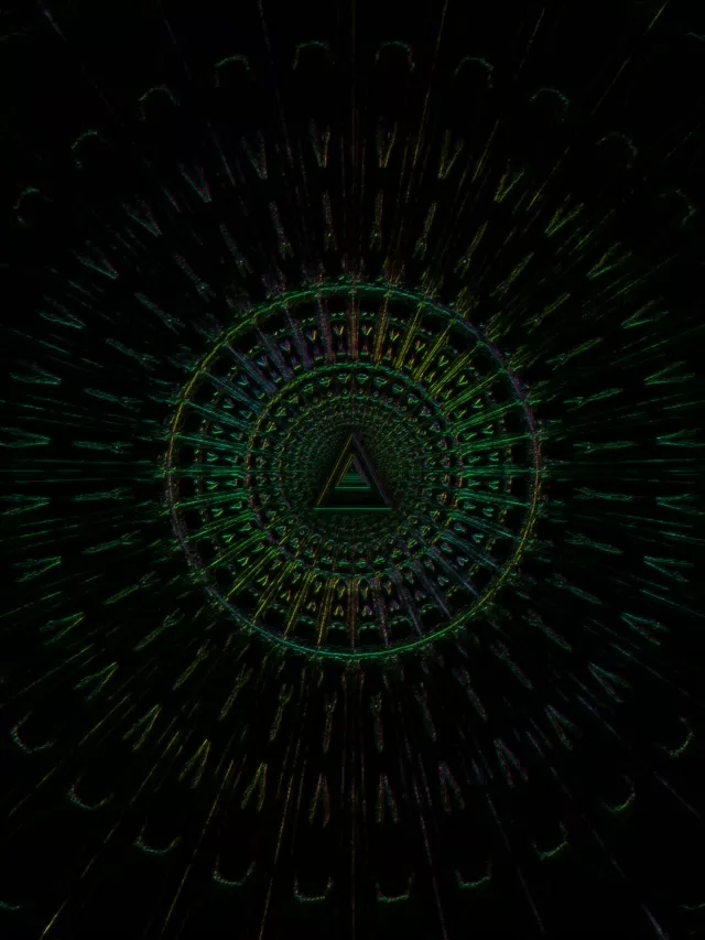 Neon Tunnel Spiraling Triangle VJ Loop 3:4 iPad 60fps Screensaver