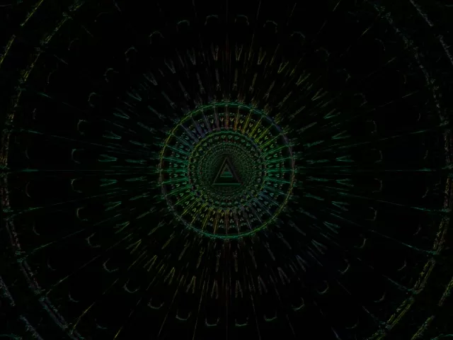 Neon Tunnel Spiraling Triangle Vortex - VJ Loop 60fps 4:3 Classic Screensaver