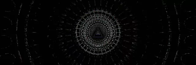 Neon Tunnel Spiraling Triangle Vortex VJ Loop 60fps 3:1 Screensaver