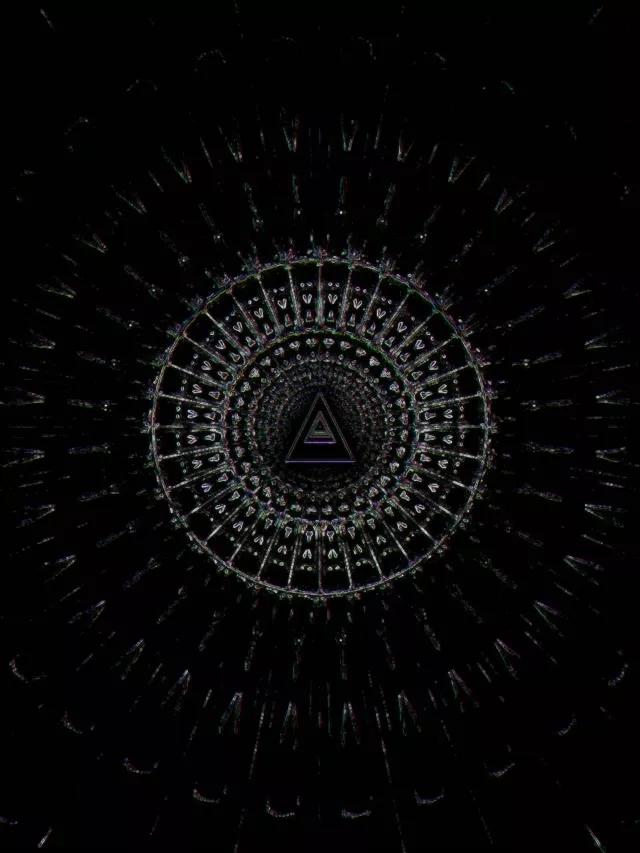 Neon Tunnel VJ Loop 3:4 iPad Portrait 60fps Screensaver Triangular Vortex