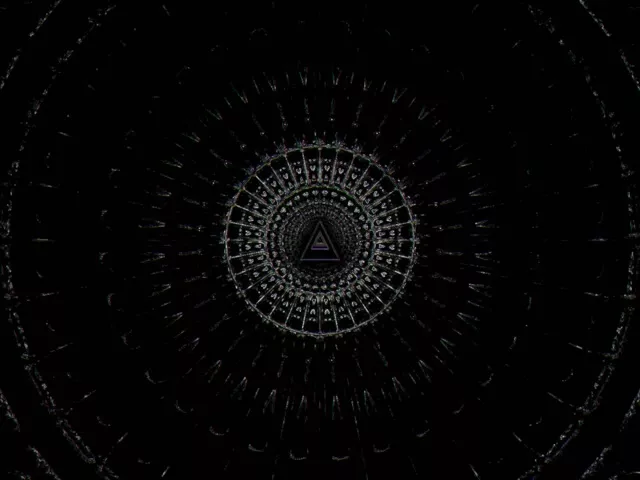 Neon Tunnel VJ Loop 4:3 Classic 60fps Screensaver Fractal Spiral