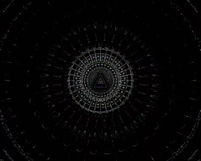 5:4 Industrial Neon Tunnel Spiraling Triangle Vortex 60fps VJ Loop Screensaver