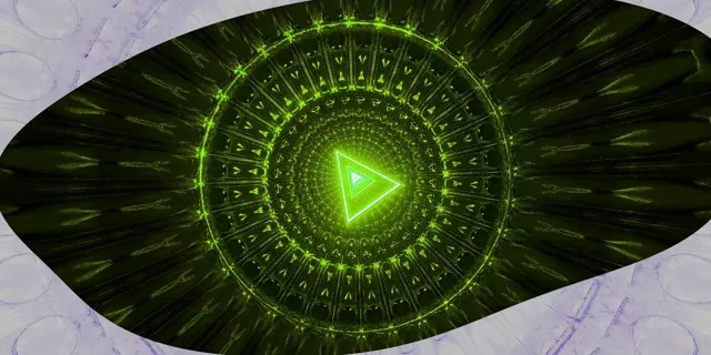 Neon Tunnel Spiraling Triangle Vortex - VJ Loop 60fps 2:1 Screensaver